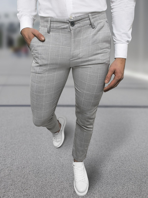 Muške chino hlače Sive OZONEE DJ/5505