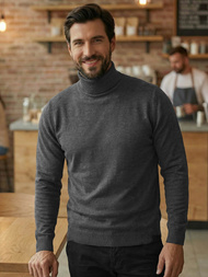 Muški Džemper Grafitni OZONEE JS/59B3603/5