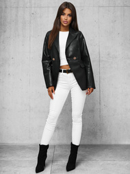 Ženska Kožna Jakna Crna OZONEE JS/11Z8121Z