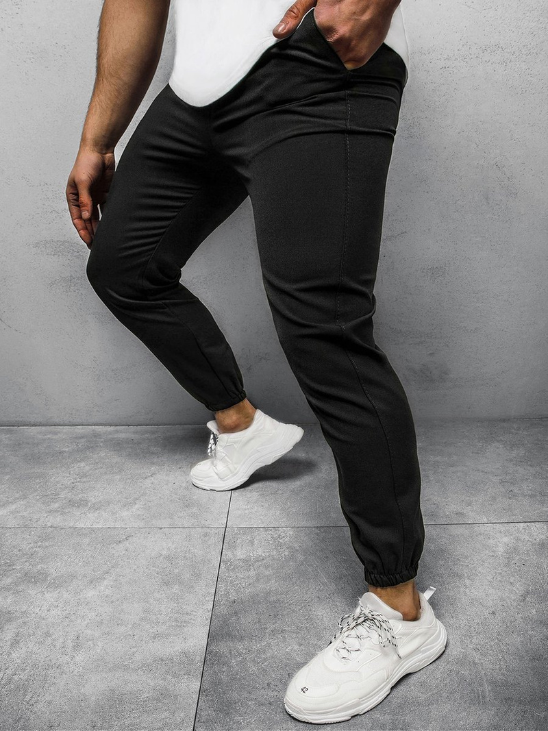 Muške chino hlače Crne OZONEE DJ/5539