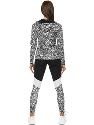 Dvodijelni set trenerke Crno-bijeli OZONEE O/MS013