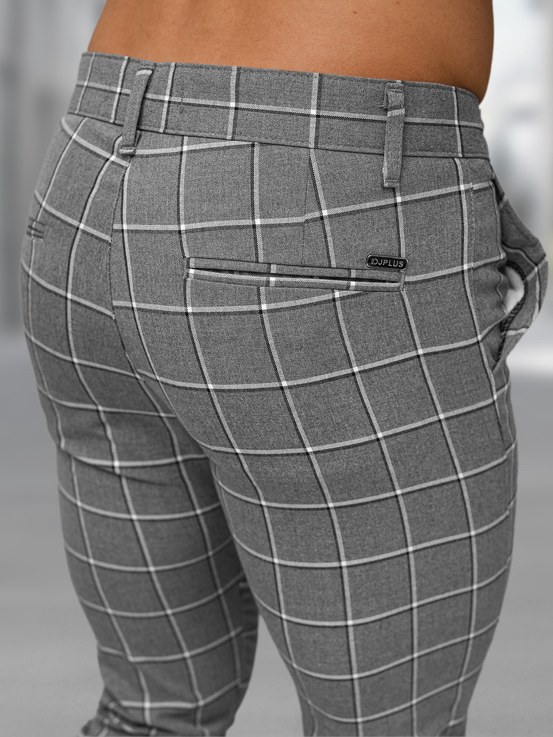 Muške chino hlače tamnosiva OZONEE DJ/5522Z