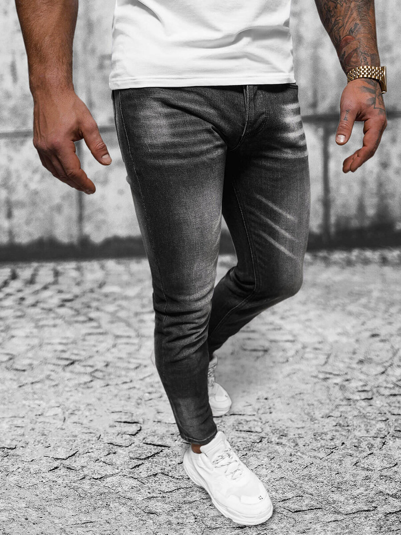 Muške Traperice Crne OZONEE NB/MP0199N