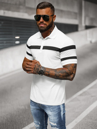 Muška polo majica bijela OZONEE NB/MT3108