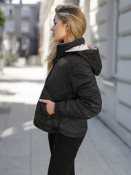 Ženska Jakna Crno-Bež OZONEE JS/16M9315/392B