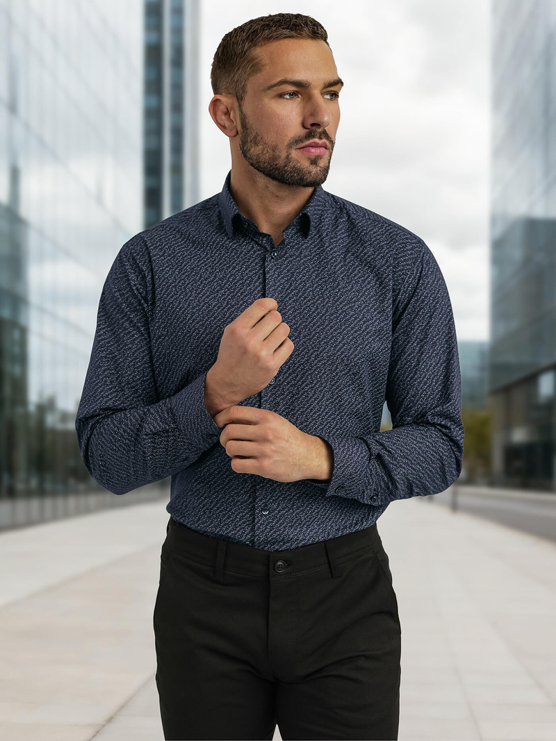 Muška Košulja Modra OZONEE V/V186