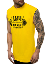 Muška majica bez rukava Žuta OZONEE MACH/M1210
