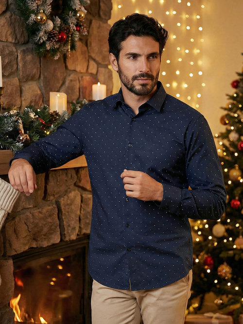 Muška Košulja Modra OZONEE V/V181Z