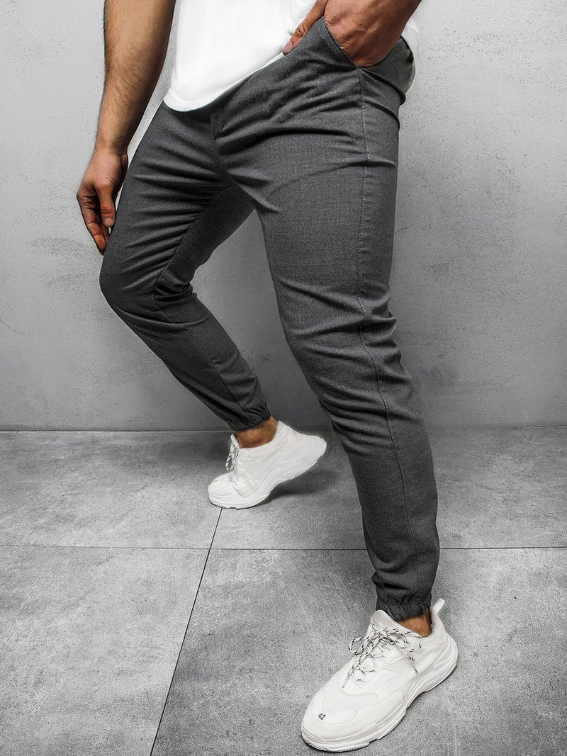 Muške chino hlače Tamnosive OZONEE DJ/5539