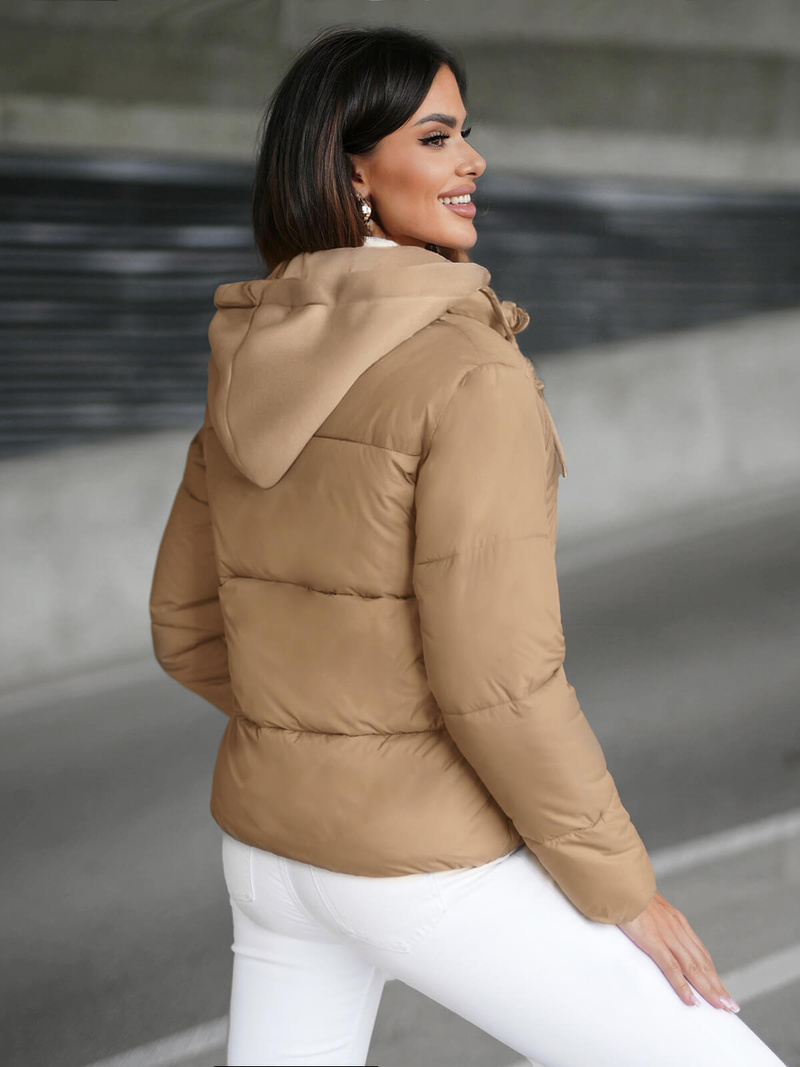 Ženska Jakna Svijetlo-Bež OZONEE JS/16M9187/158Z