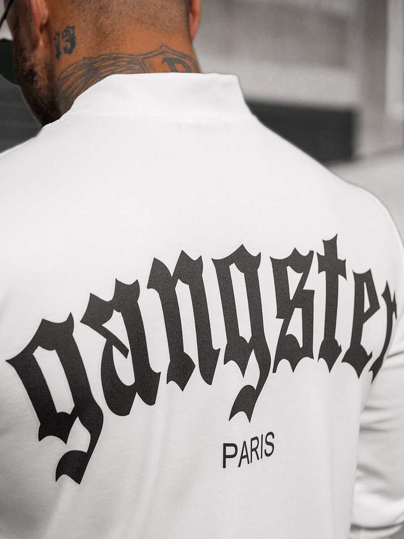 Muška dukserica bijela OZONEE O/B7548