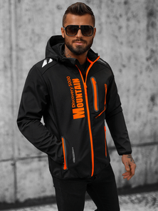 Muška softshell jakna crna i narančasta OZONEE JS/HH026/1Z