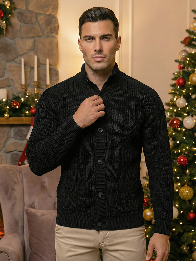 Muški Džemper Crni OZONEE NB/MM6020/4Z