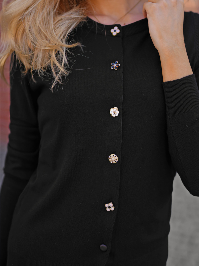 Ženski pulover crni OZONEE JS/53B5210/3