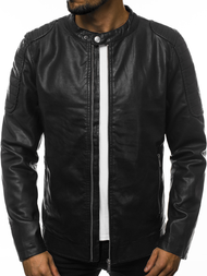 Muška kožna jakna crna OZONEE JB/JP1108