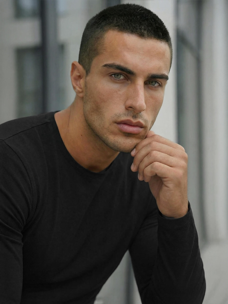 Muška majica dugi rukav crna OZONEE JS/DB71/1