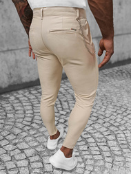 Muške chino hlače bež OZONEE DJ/550170