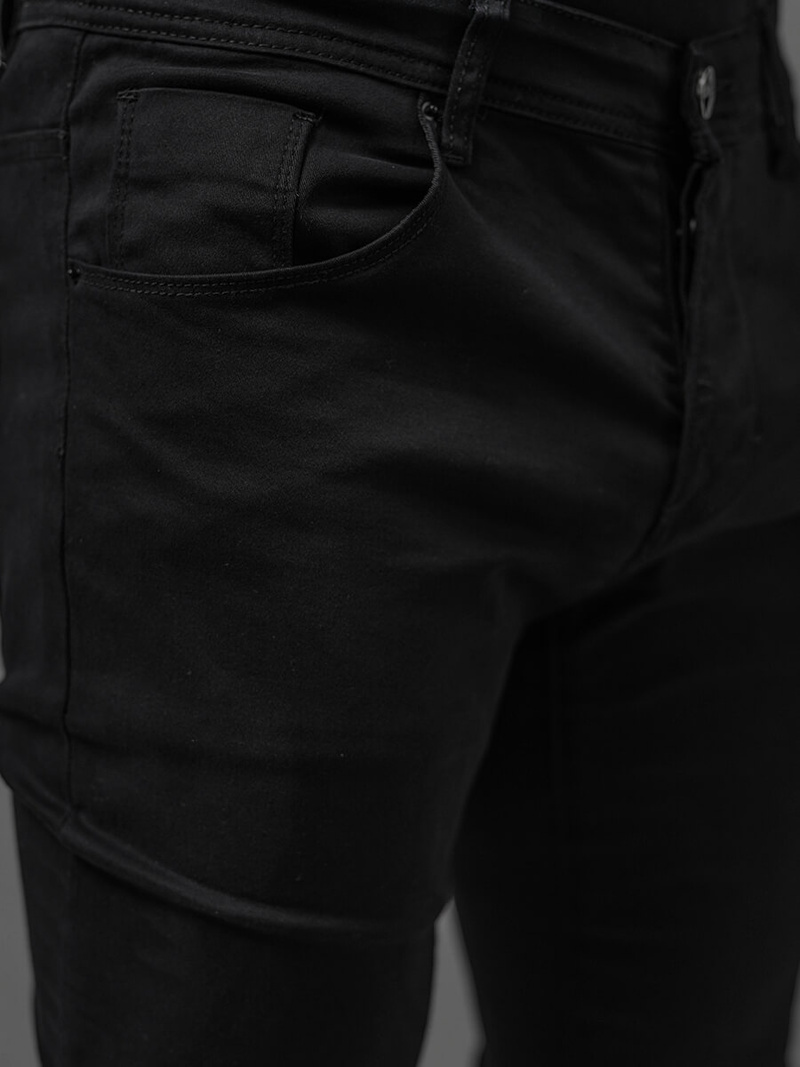 Muške Chino Hlače Crne OZONEE NB/MP0160N