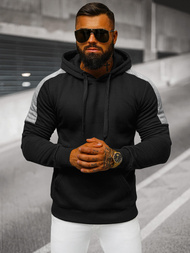 Muška dukserica s kapuljačom crna OZONEE JS/8B1311/3