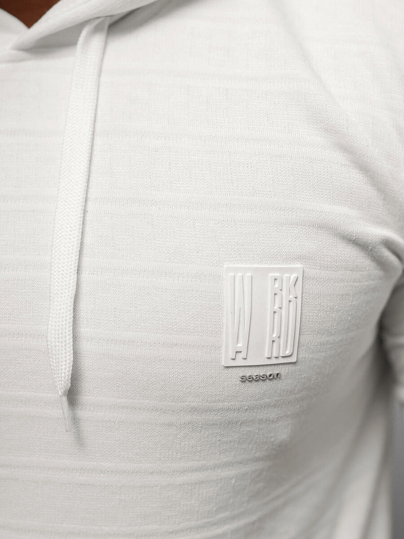 Muška dukserica s kapuljačom ecru OZONEE O/TB2272