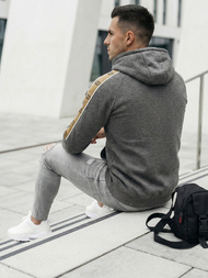 Muška dukserica s kapuljačom grafitna OZONEE JS/8B1730/5Z