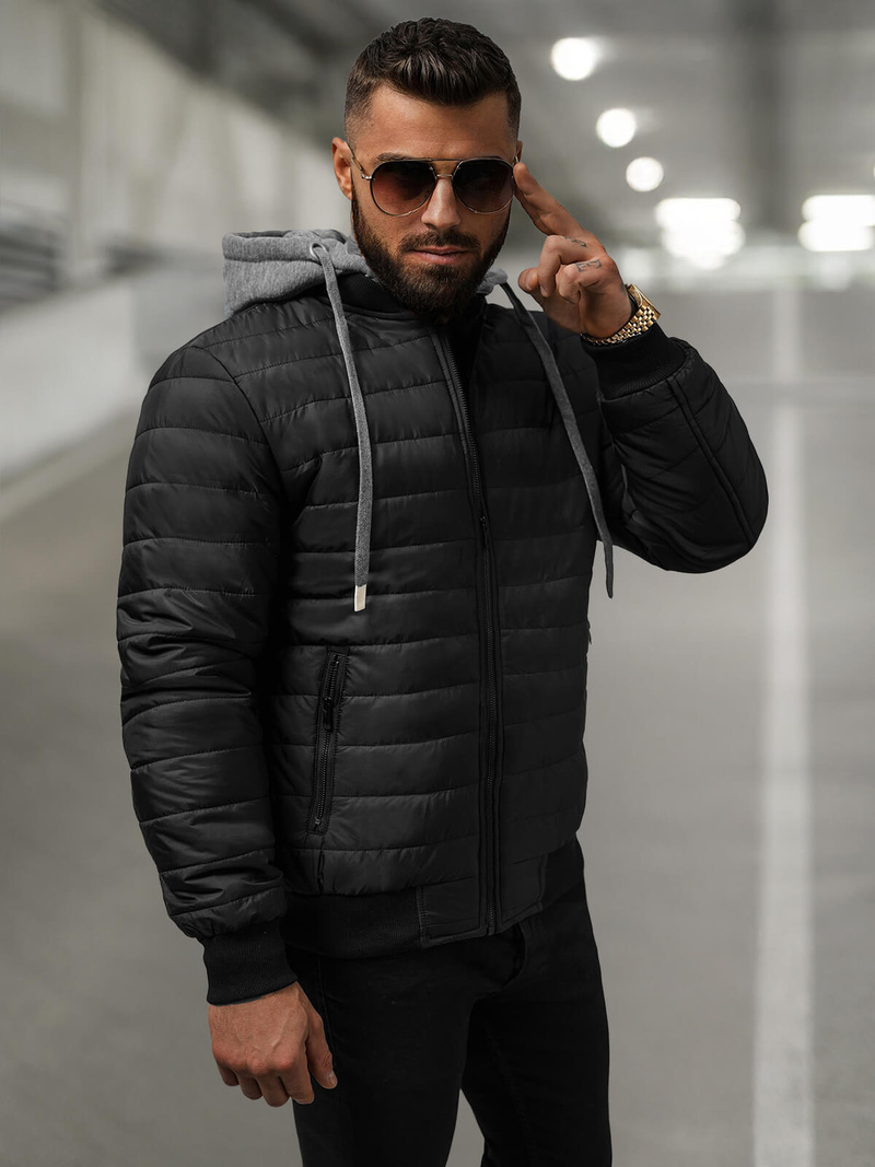 Muška jakna crna OZONEE JS/8M985/392