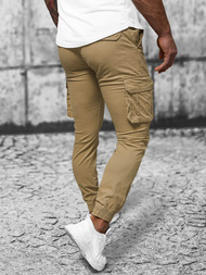 Muške chino jogger hlače bež OZONEE NB/MP0202K