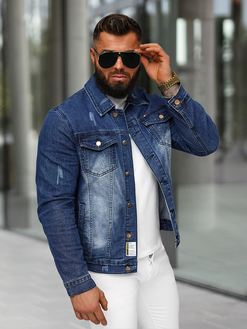 Muška traper jakna tamnoplava OZONEE NB/MJ525BSZ