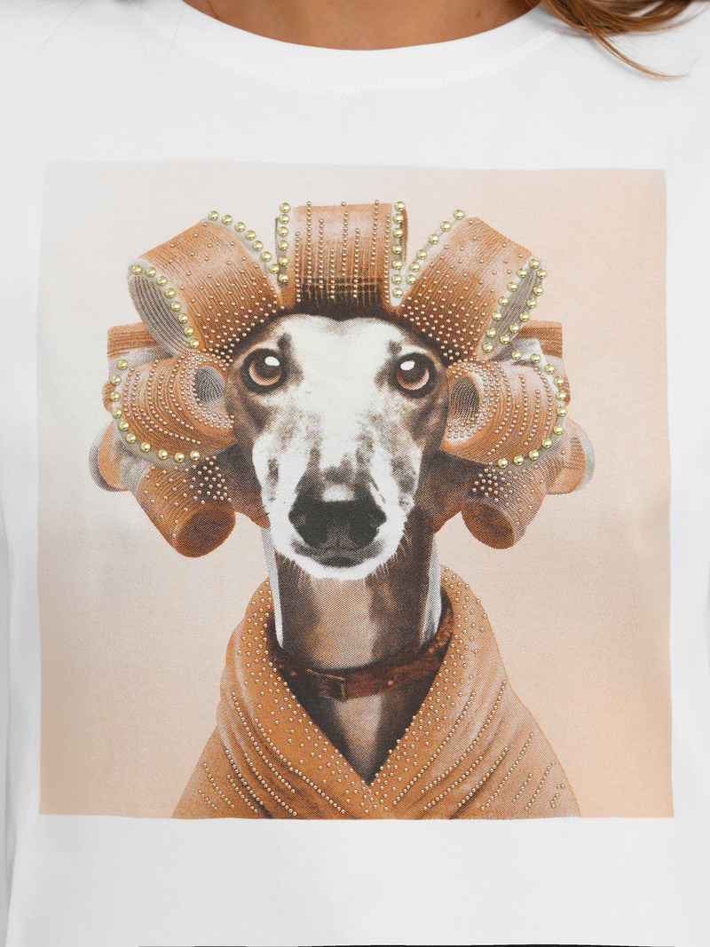 Ženska majica bijelo-bež OZONEE JS/YJ77726