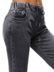 Ženske traperice hlače grafitne OZONEE O/WL1863