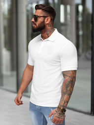 Muška polo majica bijela OZONEE NB/MT3142