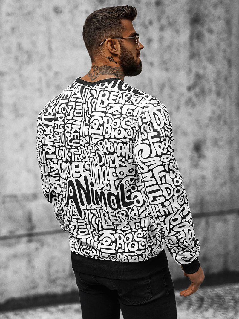 Muška Dukserica Bijela OZONEE JS/8B1131/1