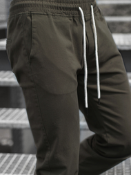 Muške chino jogger hlače Kaki OZONEE JB/JP1145/17