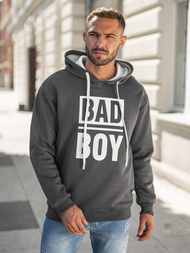 Muška dukserica s kapuljačom grafitna OZONEE JS/65B3909/5