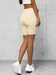 Kratke ženske tajice ecru OZONEE O/K5-J