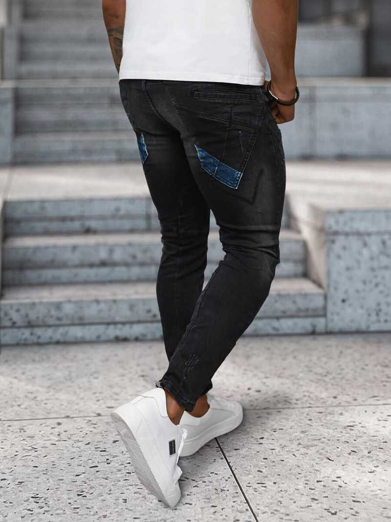 Muške Traperice Crne OZONEE NB/MP0025NZ