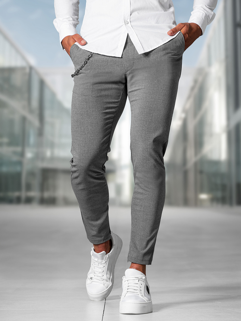 Muške chino hlače tamnosive OZONEE DJ/3300Z