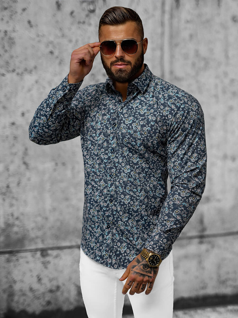 Muška Košulja Modra OZONEE O/V15