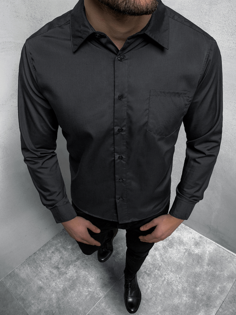 Muška košulja Crna OZONEE JS/HH038/1