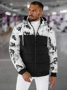 Muška parka jakna bijelo-crna OZONEE JS/31M5030/392Z