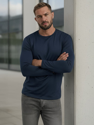 Muška majica dugi rukav modri OZONEE JS/DB71/5