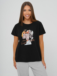 Ženska majica crna OZONEE JS/95T2575/3