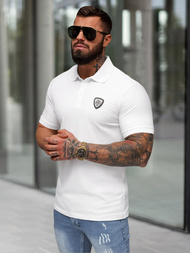 Muška polo majica bijela OZONEE NB/MT3121