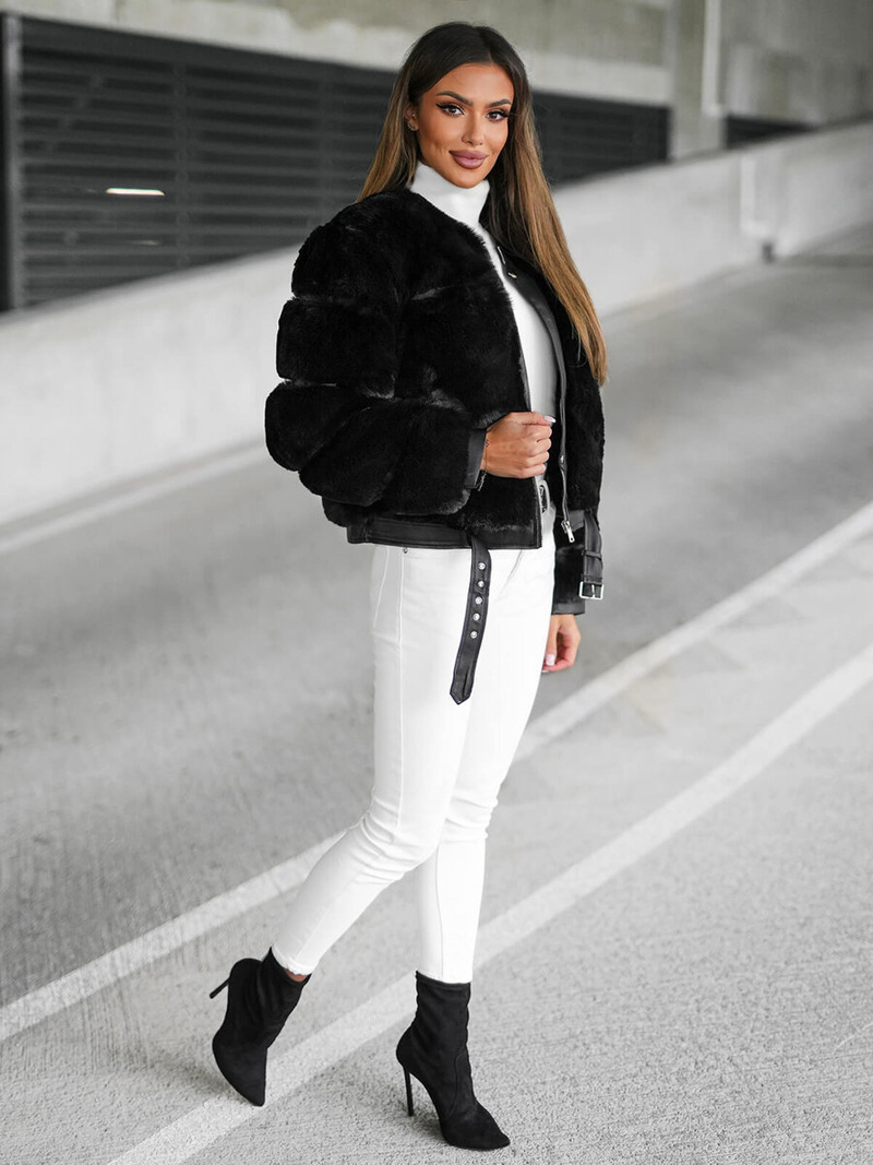 Ženska jakna crna OZONEE JS/11Z8080Z