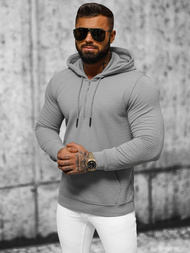 Muška dukserica s kapuljačom siva OZONEE O/TB2273