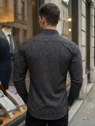 Muška košulja crna OZONEE V/V184Z