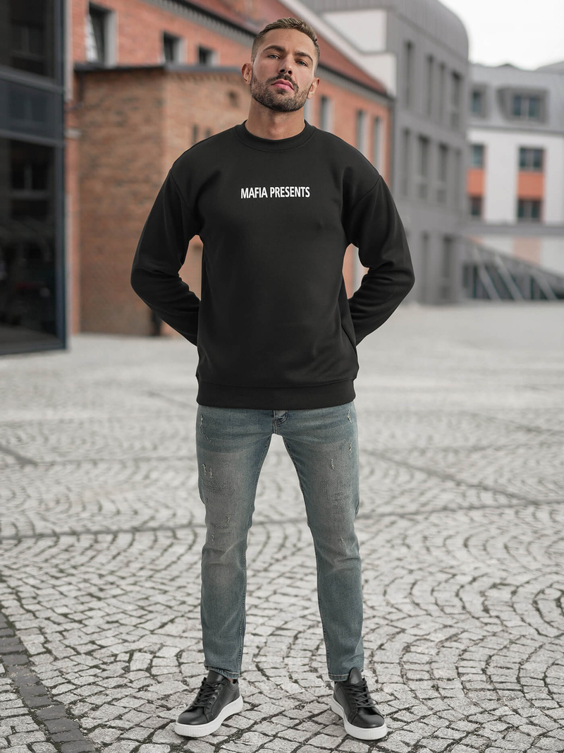 Muška dukserica crna OZONEE JS/65B3919/3