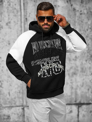 Dukserica s kapuljačom crna OZONEE O/SWE23037