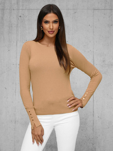 Ženski pulover svijetli camel OZONEE JS/8004/2