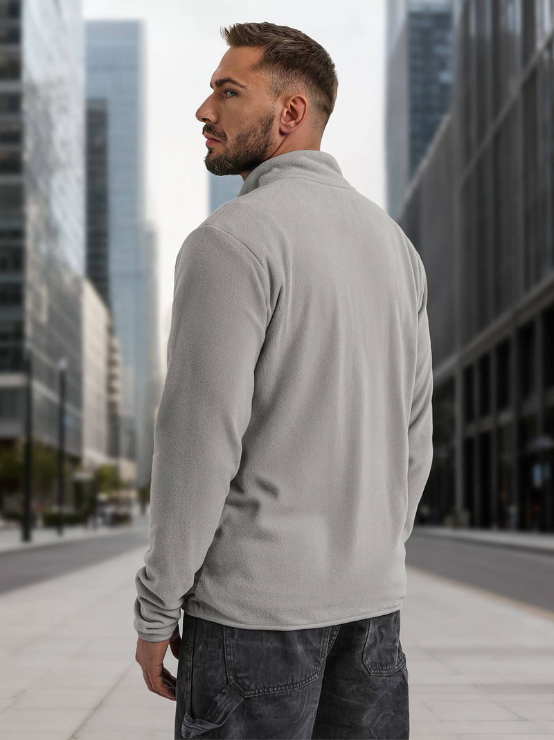 Muška dukserica s patentom siva OZONEE JS/HH016/2